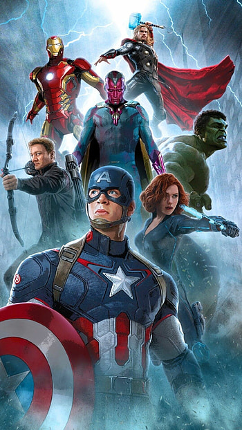 Marvel Heroes, Avengers android , High-resolution backgrounds, Action-packed HD phone wallpaper