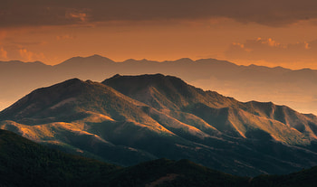 Landscape, Nature, Mountains, Twilight, Fog, Dusk, Evening HD wallpaper
