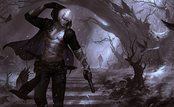 Fantasy man, fantasy, dark, man, exia xiaotong HD wallpaper