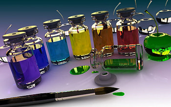 3D, Paint, Glass, Brush, Banks HD wallpaper