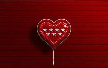 I Love Madrid, , realistic balloons, red wooden background, Day of Madrid, spanish provinces, flag of Madrid, Spain, balloon with flag, Provinces of Spain, Madrid flag, Madrid HD wallpaper
