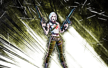 Tess, grunge art, Fortnite Battle Royale, Fortnite characters, green abstract rays, Tess Skin, Fortnite, Tess Fortnite HD wallpaper