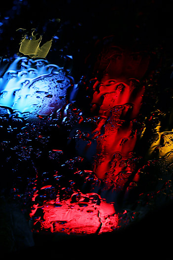Blur, lights, glass surface HD phone wallpaper