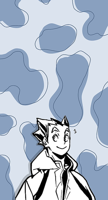 bokuto background, electric blue, art, haikyuu, screensaver, volleyball, anime HD phone wallpaper