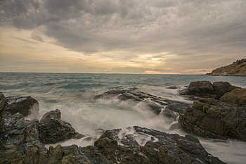 horizon, nature, ocean HD wallpaper