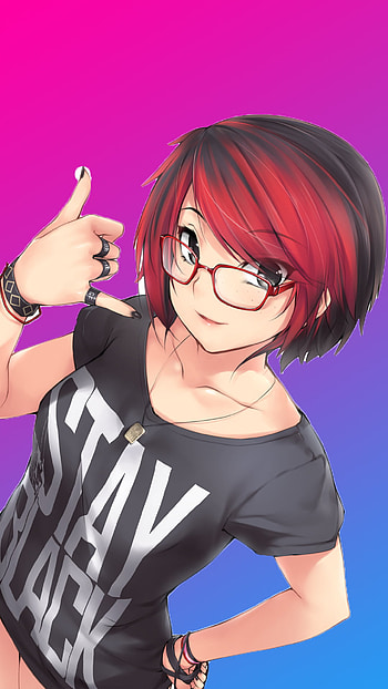 Anime Short Hair Girl, anime girl, anime short hair, short hair girl, anime short, short hair HD phone wallpaper