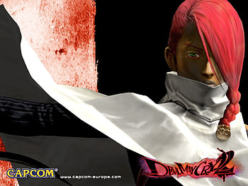 Devil may cry 2, fighting, girl, ps2, action, fantasy, abstract, samurai, red, game, warrior HD wallpaper