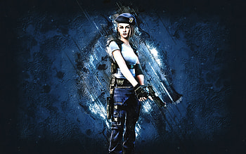 Fortnite Jill Valentine Skin, Fortnite, main characters, blue stone background, Jill Valentine, Fortnite skins, Jill Valentine Skin, Jill Valentine Fortnite, Fortnite characters HD wallpaper