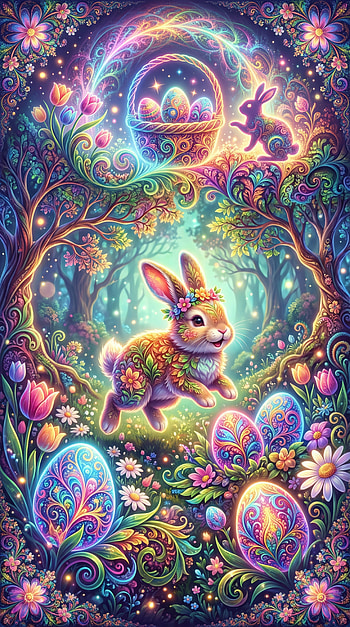 Springtime Bunny — Cute Easter , easter bunny, easter egg HD phone wallpaper