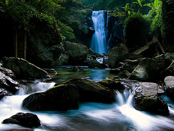 Waterfall, waterfalls, 3d HD wallpaper