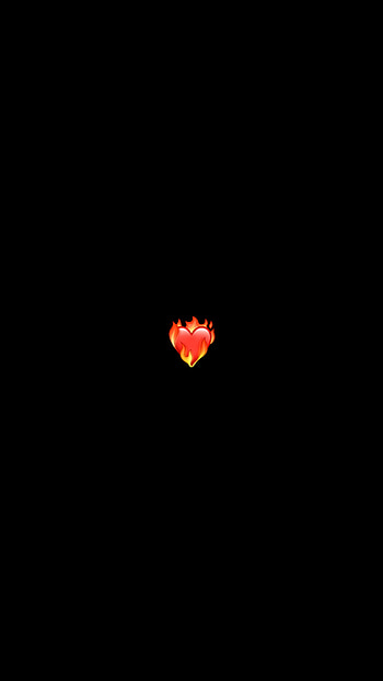 Yanan Kalp Emojisi, sevgi, siyah HD phone wallpaper