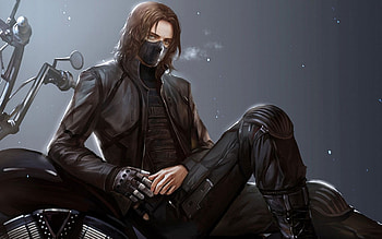 Vertigo, Mask, Comic, Fantasy, Biker HD wallpaper