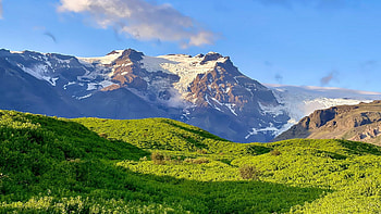 Vatnajoekull, Iceland - Europe’s largest ice cap by volume, clouds, landscape, volcano, sky, rocks, mountain HD wallpaper