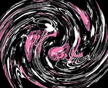 Pink Skull Swirl, swirl, pink, black, twirl, skull HD wallpaper