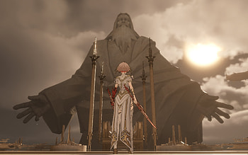 AI LIMIT Video Game : Epic Guardian in Dramatic Sunset Scene, video game HD wallpaper