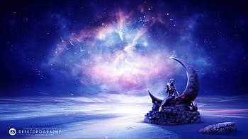 The Mermaid, space, mermaid, 3d, fantasy HD wallpaper