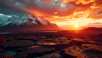 Stunning Iceland Sunset - Ultra, Iceland, landscape, mountain, nature HD wallpaper