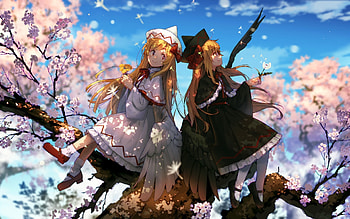 Lily black, lily white, anime girls, touhou HD wallpaper