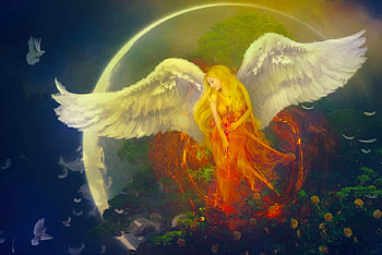 Christmas Angel, digital, fantasy, art, pretty, , angel, girl, woman HD wallpaper