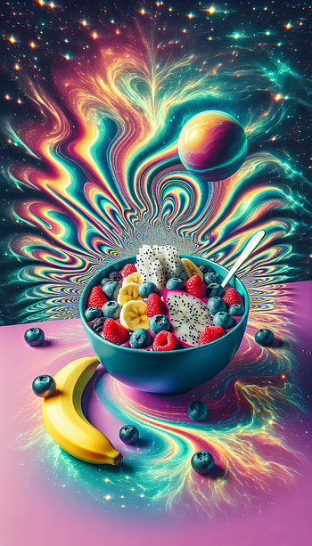 Galactic Acai Bowl - , colorful, surreal HD phone wallpaper