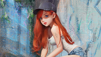 Street Girl, artist, artwork, artstation HD wallpaper