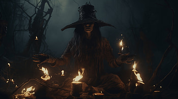 Ritual Witch, witch, ritual, dark ambiance, AI Art HD wallpaper
