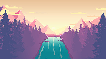 Waterfall From Top , waterfall, minimalism, minimalist, artist, artwork, digital-art, deviantart HD wallpaper
