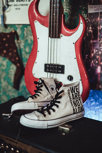Miscellanea, Miscellaneous, Sneakers, Guitar, Style, Shoes, Footwear HD phone wallpaper