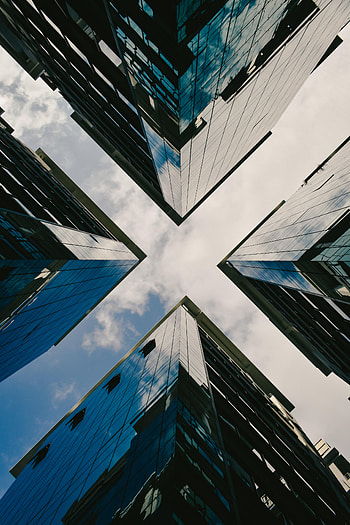 Cities, Sky, City, Building, Facade, Bottom View HD phone wallpaper