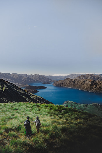 Nature, Mountains, Vertex, Top, Lake, Tourism HD phone wallpaper