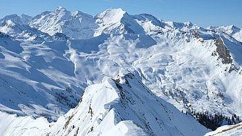 Glacier, White snow landscape, U HD wallpaper