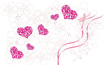 Background, Hearts, Objects HD wallpaper