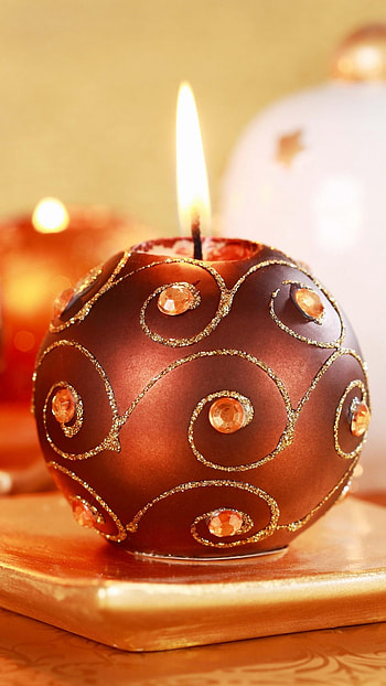Candle, New Year, Christmas HD phone wallpaper