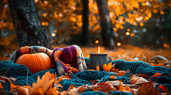 Cozy Autumn Aesthetic: Ultra, cozy autumn aesthetic, Autumn, pumpkin, Cozy, foliage HD wallpaper