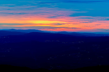 Nature, Sunset, Sky, Mountains, Hills, Dahl, Distance HD wallpaper