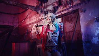 Suicide Squad Harley Quinn Cosplay Costume 12524 HD wallpaper