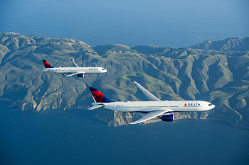 Stunning Delta Air Lines Landscape in, landscape, airplane HD wallpaper