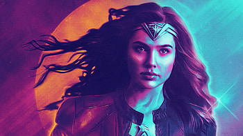 Wonder Woman 1984 Retrowave, wonder-woman-1984, wonder-woman-2, superheroes, retrowave, artwork HD wallpaper
