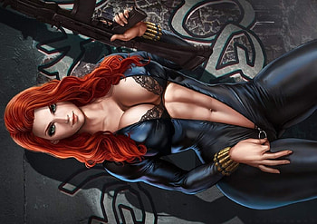 fantasgirl, sexy, black, girls, fantasy HD wallpaper