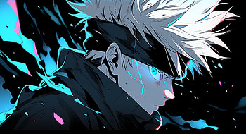 Satoru Gojo Acid Blue Eyes, Satoru Gojo, Anime, Jujutsu Kaisen HD wallpaper