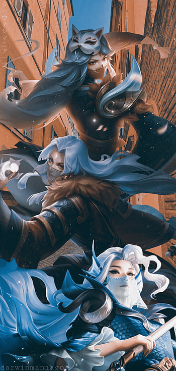 luo yi mlbb, mage, art, mobilelegends, blue HD phone wallpaper
