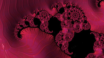 Fractal Art for your - Crimson Corals on black, crimson, CGI, pattern, psychedelic, trippy, Abstract, fractal HD wallpaper