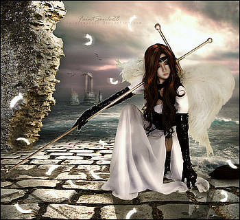 Organic Angel, angel, abstract, fantasy, art HD wallpaper
