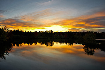 Nature, Trees, Sunset, Sky, Lake, Reflection HD wallpaper