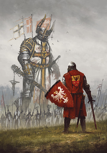 my new painting commemorating the Battle of Grunwald, where the combined forces of Polish and Lithuanian knights, crushed the power of the Teutonic Order. HD phone wallpaper