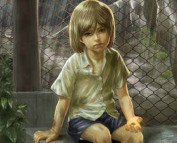 Rain over Me, blond hair, blonde, cute, nice, wet, fence, short hair, kid, blonde hair, water, male, sweet, children, blond, rain, kawaii, boy, anime, cool, brown hair, lovely, guy, rainning, child HD wallpaper