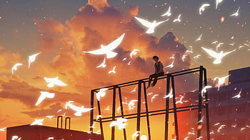 Sitting Alone Dreaming Beyond The Sky, alone, artist, artwork, digital-art HD wallpaper