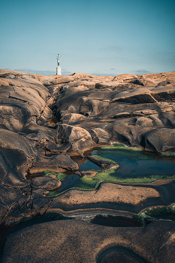 Nature, Stones, Sky, Building, Rocks, Coast HD phone wallpaper