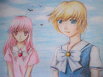 Zatch and Tia, zatch bell, tia, anime, boy, girl HD wallpaper
