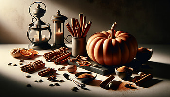 Autumn Spice and Pumpkin, pumpkin spice, pumpkin, spices, cinnamon, Autumn HD wallpaper